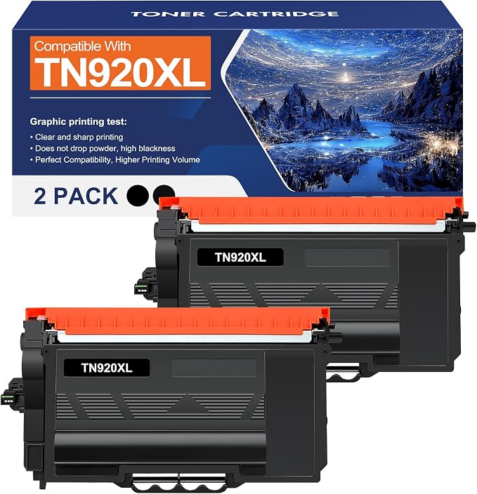 TN920XL TN920 Toner Cartridge HL-L6210DW Compatible for Brother TN 920 920XL TN-920 TN-920XL TN920XXL TN920UXXL for Brother MFC-L5915DW HL-L6210DWT L5210DN L5210DW L5210DWT High Yield Printer 2 Pack
