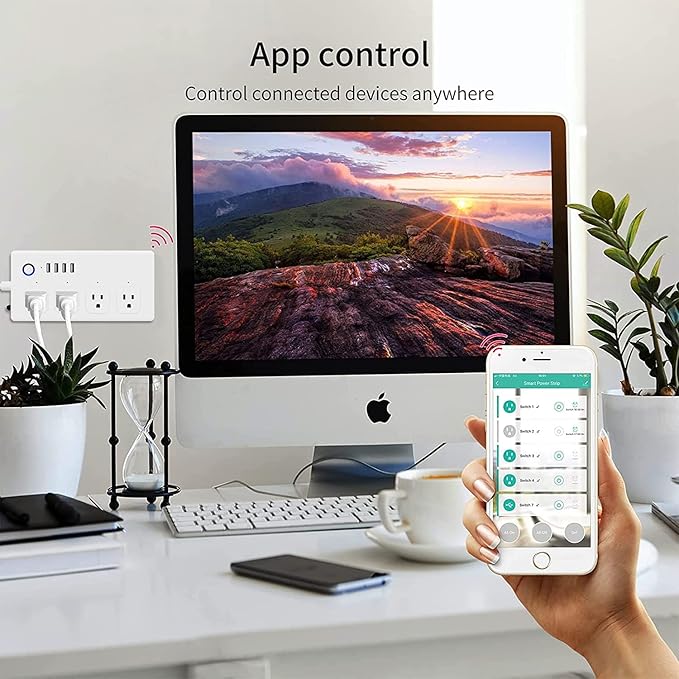 Smart Power Strip10A, WiFi Outlet, UseeLink Surge Protector, USB Power Outlet, Smart Extension Cord Compatible with Amazon Alexa and Google Assistant, Timing Control, Overload Protection