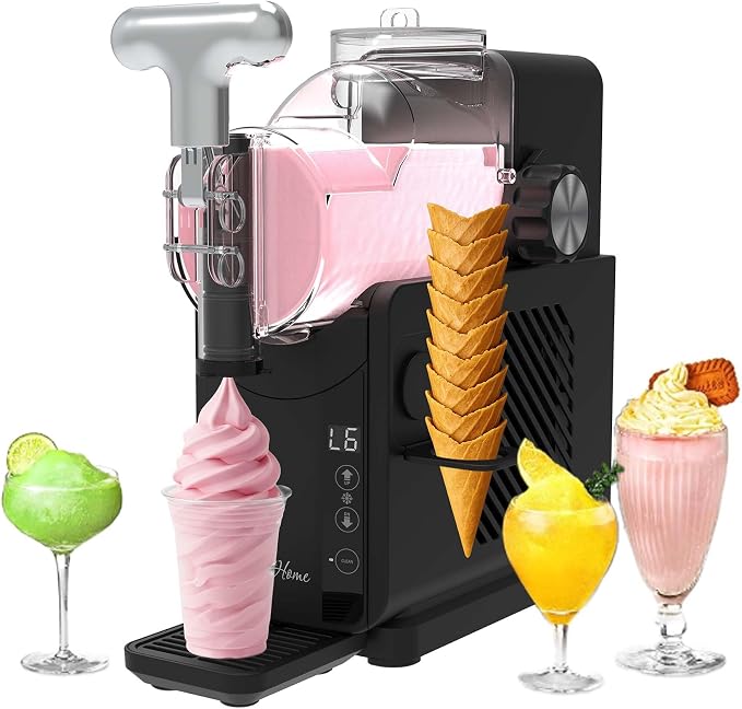 Magnavox Home, Ice Cream & Frozen Slush Drink Maker, Onyx (34OZ IceCream or 57OZ Slush at a Time)