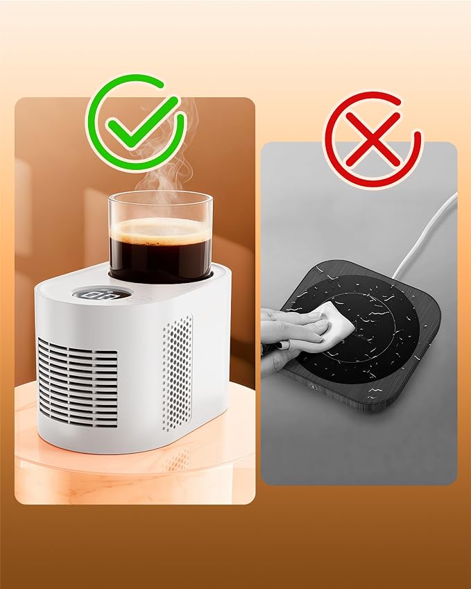 Coffee Cup Warmer,Mini Refrigerator for Wine Chiller,3-In-1 Cup Warmerfor Desk(Cooling, Heating, and Fermentation), Coffee Warmer, Suitable for Bedroom, Study, Office, etc.