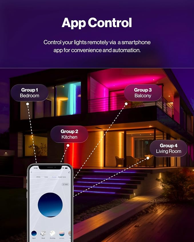 Sunco 2 Pack 6 Inch Smart Ultra Thin LED Recessed Ceiling Lights with Night Light, Tunable CCT 2700K to 6000K, Dimmable, 15W, Smooth Trim, Canless with Junction Box.