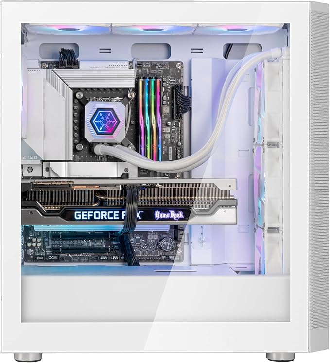 Silverstone Technology FARA 514X White All-Metal ATX Tower Chassis with Dual Radiator Support, ARGB Fans, and GPU Brace, SST-FA514X-WG