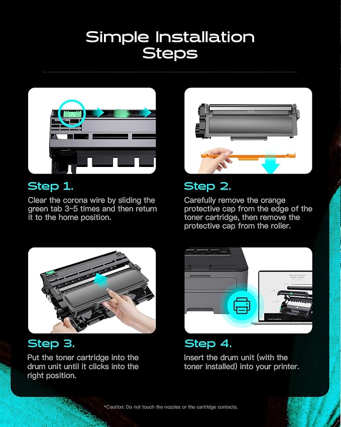Compatible DR229CL Drum Unit (NOT Toner) Replacement for Brother DR-229CL DR229 TN229XL Work for MFC-L3720CDW MFC-L3765CDW MFC-L3780CDW HL-L3220CDW HL-3280CDW HL-L3295CDW Printer (4 Pack)