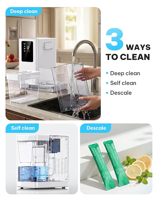 Silonn Nugget Ice Maker Countertop with 3L Detachable Tank – 40 lbs/Day Self-Cleaning & Timer, 40 dB Quiet for Home Bar Party Office, Chewable Nugget Ice Machine for Summer & Cold Drinks, White