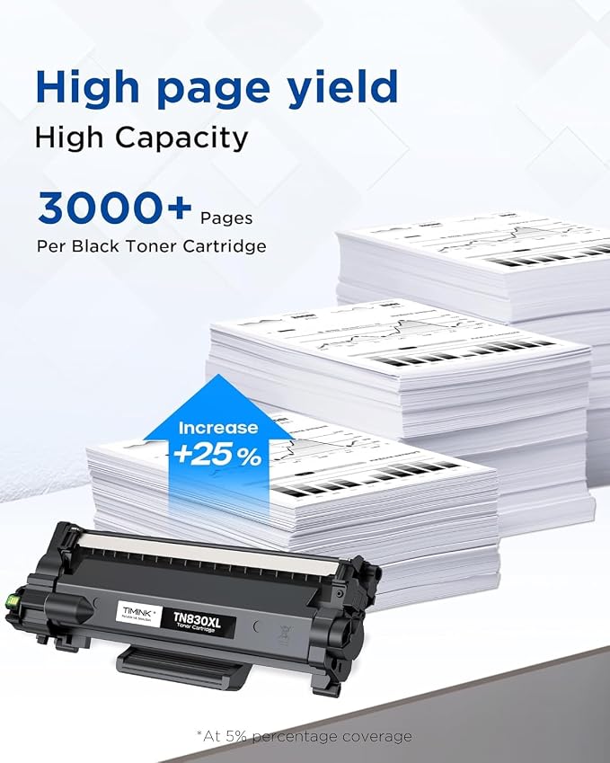 TN830XL Toner for Brother Printer DCP-L2640DW HL-L2460DW Replacement for Brother TN830 TN830 XL/V/R 830 Toner Work for HL-L2405W MFC-L2820DW HL-L2480DW HL-L2400D Printer 4PK High Yield