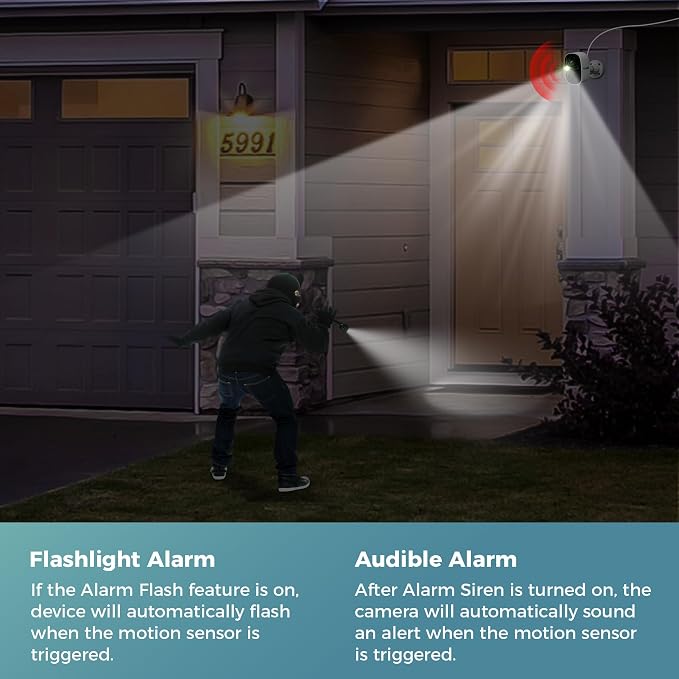 Vicohome 4CG6 Best 2K Solar Security Camera Wireless Outdoor System, No NVR Needed, Battery Powered, Easy to Setup, Motion Detection, Two Way Audio,Color Night Vision,SD Slot, 180 Days Exchange Policy