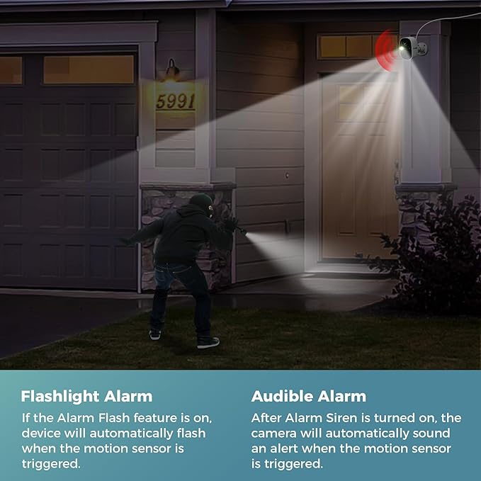 Vicohome 4CG6 Best 2K Solar Security Camera Wireless Outdoor System, No NVR Needed, Battery Powered, Easy to Setup, Motion Detection, Two Way Audio,Color Night Vision,SD Slot, 180 Days Exchange Policy