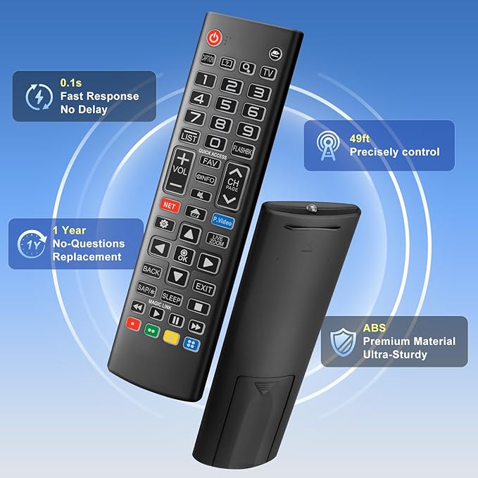 Backlit Remote for LG Smart TV, Universal Replacement for All LG TV Remote Control for Easy Nighttime Use.1-Year Warranty.