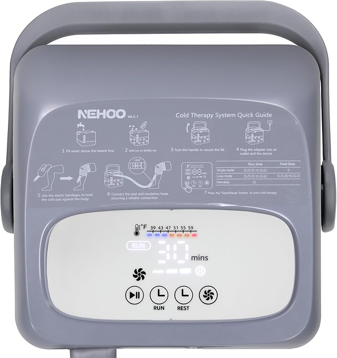 Cold Therapy Machine with Large Shoulder Pad, Pain Relief for After-Surgery Recovery, Programmable Ice Therapy Machine, Post-Surgery Continuous Cryotherapy