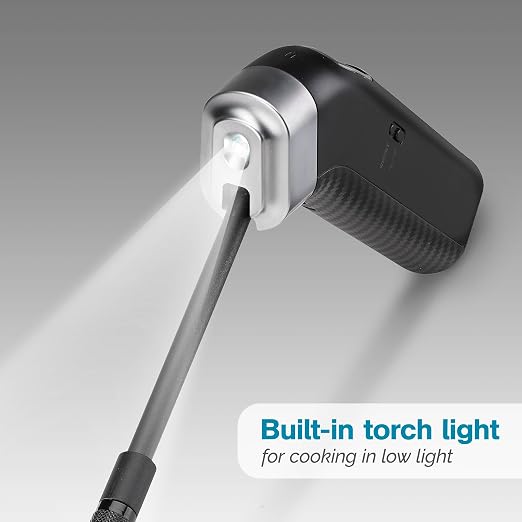 Polder Smart Probe Instant Read Thermometer, Meat Thermometer for Grilling and Cooking, Comes with 2 Removable Probes and 10 Preset Temperatures, Built-in Torch Light, Backlit Screen Digital Display