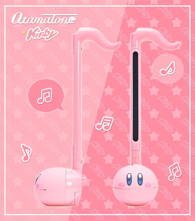 Otamatone Kirby Pink Star Hero Japanese Electronic Musical Instrument Portable Music Synthesizer from Japan by Maywa Denki Studio Award Winning, Educational Fun Gift Game Character Pink Hero