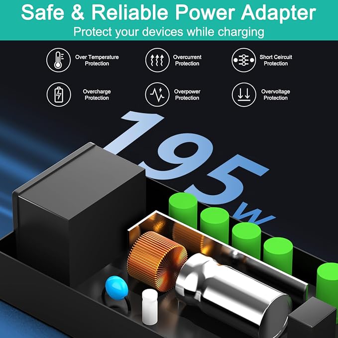 Starlink Gen 3 Power Supply UTP-232C HKY 195W AC Power Adapter for SpaceX Starlink Gen3 Standard Kit Router Satellite Dishes Replacement 57V 3.42A Starlink Power Supply with 4 Meter Cord Accessories
