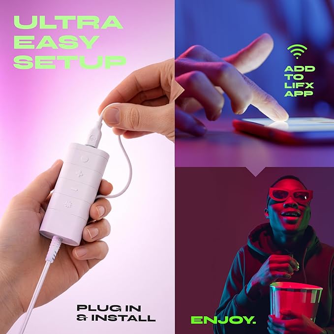 LIFX Everyday 20ft Smart LED Lightstrip with Matter, RGB + Tunable White, Wi-Fi Color Changing Light Strip, Cuttable & Extendable, No Hub Required, Compatible with Alexa & Google