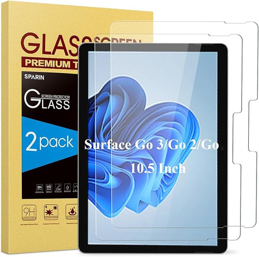 SPARIN 2-Pack Screen Protector Compatible with Microsoft Surface Go 3/Surface Go 4/Surface Go 2/Surface Go, Tempered Glass, High Responsive, Scratch Resistant