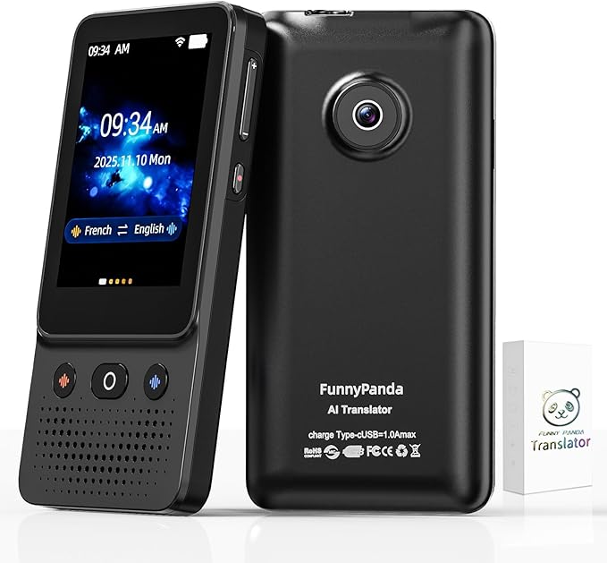 Language Translator Device, Voice Ai Translator Device T21 Wi-Fi Available, Two-Way 138 Languages 2026 Instant Translator Offline Recording Photo Translation Device for Business Travel Study