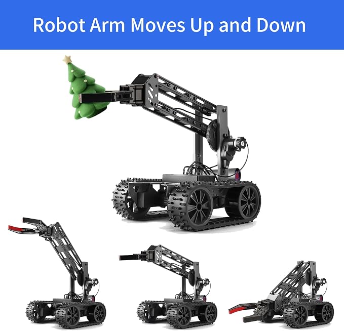 Robotic Arm Kit, Science Projects for Kids Ages 8-12, Cool Electronic Robot Kit for Boys & Girls to Learn Programming/Techology, Educational Toy Building Kits for Beginners, Xmas Birthday Gift.
