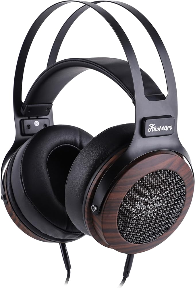 Linsoul Kiwi Ears Altruva Over Ear Headphone, Hi-Fi 50mm Dynamic Driver Monitoring Headphones, Wired Gaming Headset, Open-Back Stereo Headphones for Studio Engineer Audiophile Gaming (Blackwood)