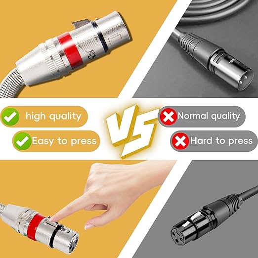 1 Pack XLR Cable 150 Feet, Long Male to Female XLR Microphone Cable for Recording Studio Speaker,Podcast or PA System, Heavy Duty OFC 3-Pin Balanced Shielded, PVC Jacket