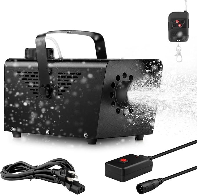 Snow Machine for Outdoor Indoor: 800W Wireless Remote Control Fake Snow Maker - No Preheating Required for Pool Parties Kids Birthday Backyard Water Fun & Events