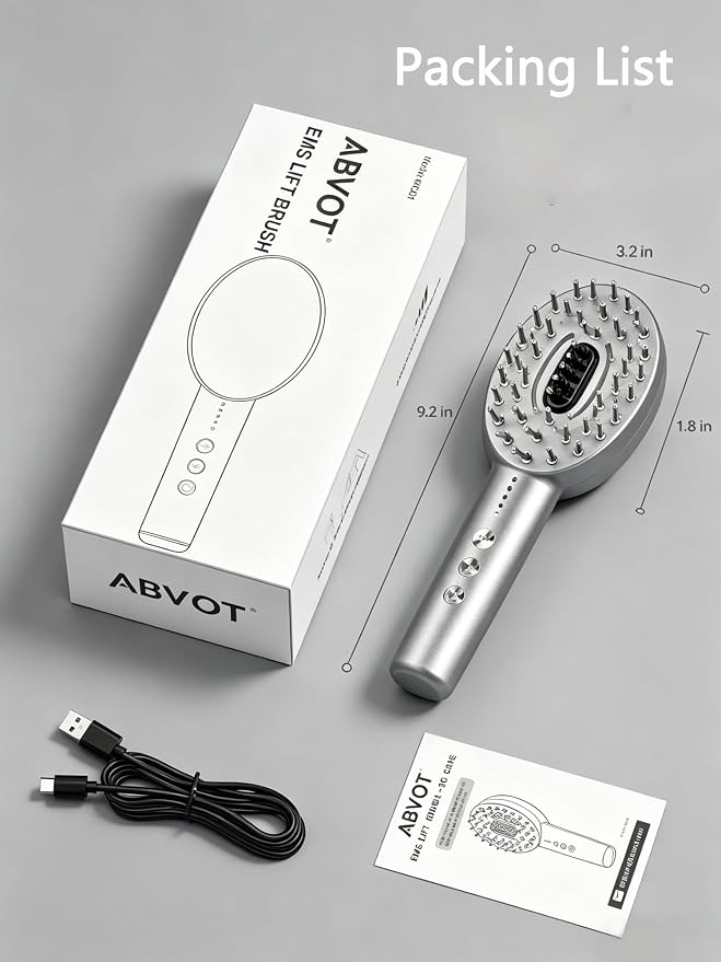 3-in-1 Electric Scalp Massager Brush, Vibrating Scalp Massager Comb with Hair Oil Applicator for Scalp/Face/Body Relaxation, Portable Massager Tool for Home & Travel, Gift for Men & Women (Grey)