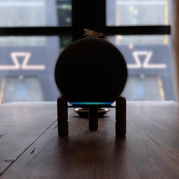 Desktop Holder Mount Stand for 2025 New Echo Studio, Echo 4th Gen，and Other Suitable Speakers. Black Walnut Wood.
