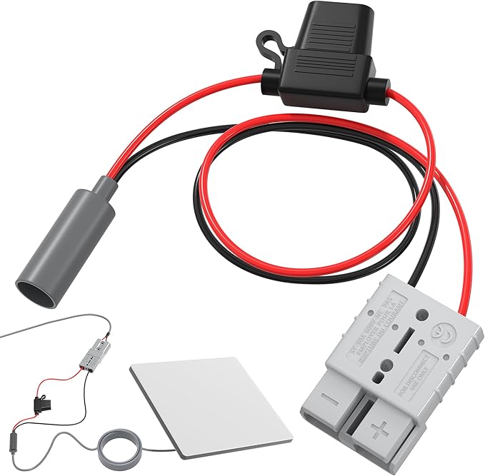 Starlink Mini Power Cable 50A Quick Connect/Disconnect Adapter to DC Female Plug, Starlink Mini Cable Quick Connect/Disconnect Connector with 10A Fuse Holder