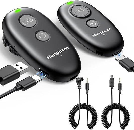 Rechargeable Wireless Camera Remote Control for Nikon P950,Z6 II, D6, D780, D750, Z5, Z7, Z7 II, Z9, Z8, Z6 III, P1100, P1000, Z7, Z6, D850, D5600, D7500,D800, Upgrade Hanpusen Shutter Release