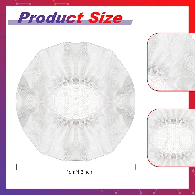 Hoteam 1000 Pcs Disposable Headphone Covers, Non-Woven Sanitary Headphone Hygiene Covers for Over-Ear Headphones (8-11cm), Ideal for Gyms, Salons, Call Centers & Shared Headsets, White