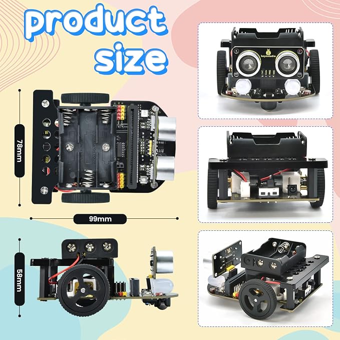 KEYESTUDIO Micro:bit V2 Robot + 37 Sensors Starter Kit for Microbit