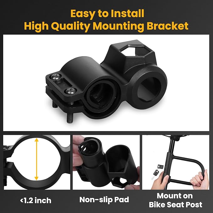 NDakter Bike Locks, 17mm Heavy Duty Anti Theft, Bike U Lock with 4FT Chain and Bracket, Electric Bicycle Lock for Scooter, 3 Keys Motorcycle Wheel Lock for Ebike, Moped, Tricycle