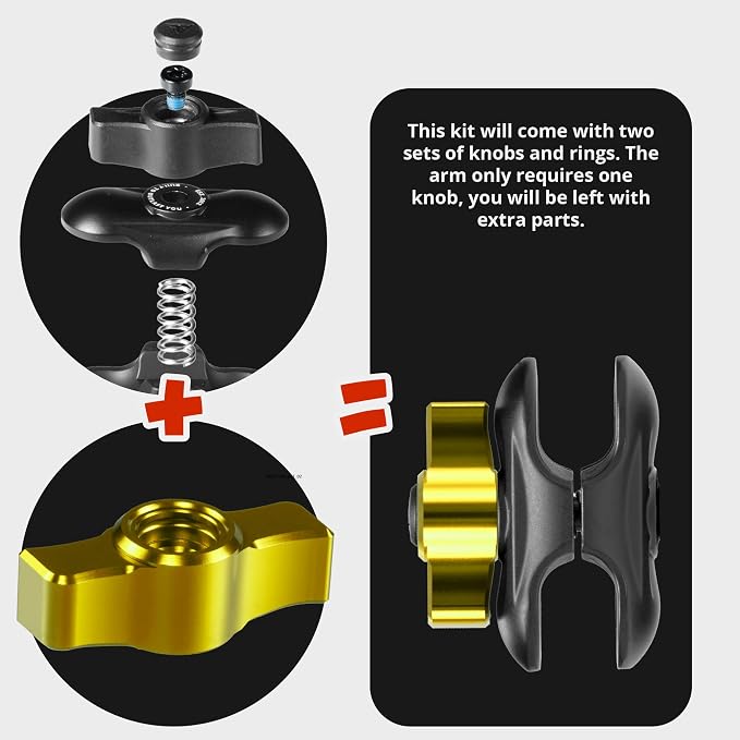 Tackform Link Vent Mount Universal Phone Holder - Compatible with 2021-2025 Ford F150 & Raptor, 2023-2025 Ford Super Duty | Aluminum | Zero Slip, Anti-Scratch | 2" Arm | Yellow