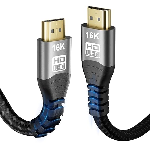 16K 10K 8K HDMI 2.2 Cable 96 Gbps 5 FT, Ultra High Speed HDMI® Cable 16K 30Hz 8K/120Hz 4K 240HZ eARC HDCP 2.2&2.3 HDR10+ Dolby Compatible with PS5 PlayStatio5 TV PC Monitor Xbox Series