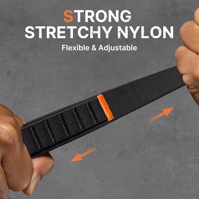 Bandletic Compatible with Garmin Fenix 5x Watch Band - 26mm Quick Fit Soft Sport Bands with G-Hook for Fenix 8 51mm/7X 6X Pro/5X Plus/Instinct 2X Solar/Enduro/Quatix/Tactix/Epix Pro2/D2 Bravo/Descent