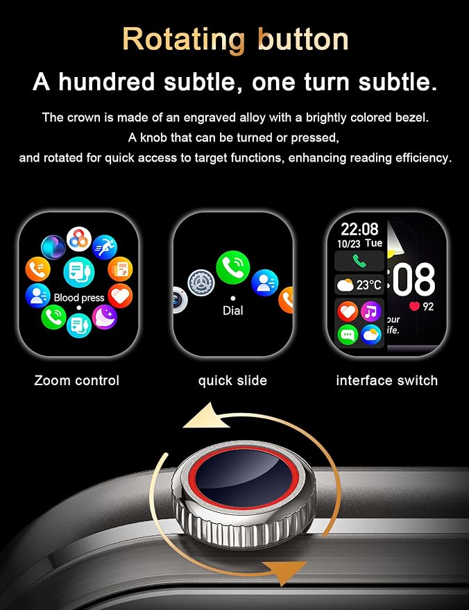Smart Watch with Earbuds,2.02" HD Screen,2 in 1 Smart Watches for Women, Waterproof Fitness Tracker Watch with Wireless Earphone Compatible for Android iOS,Comes with 2 Watch Straps