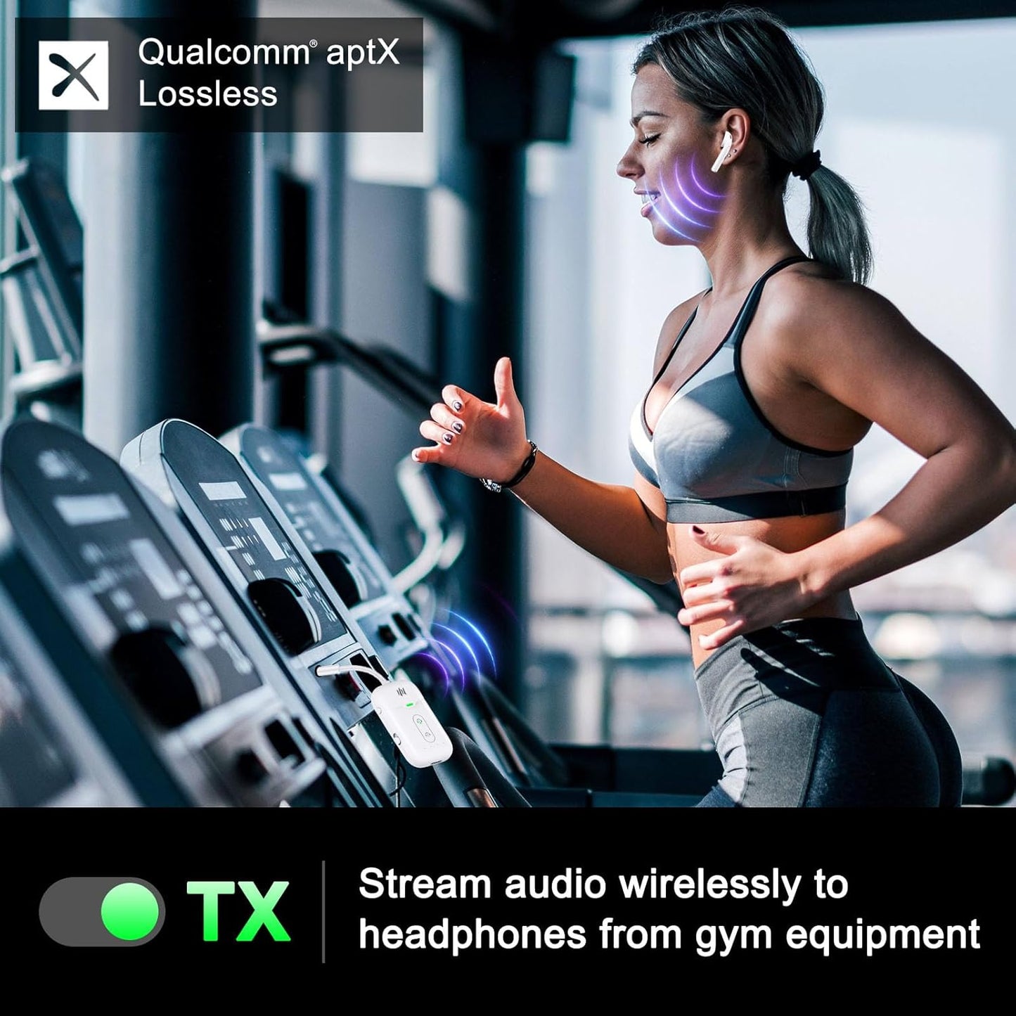 Premium Airplane Bluetooth 5.4 Transmitter Adapter,Supports 2 AirPods/Headphones,Bluetooth Transmitter Receiver with aptX Low Latency,Wireless Adapter for Flight,TV,Gym,Tablets Car Stereo