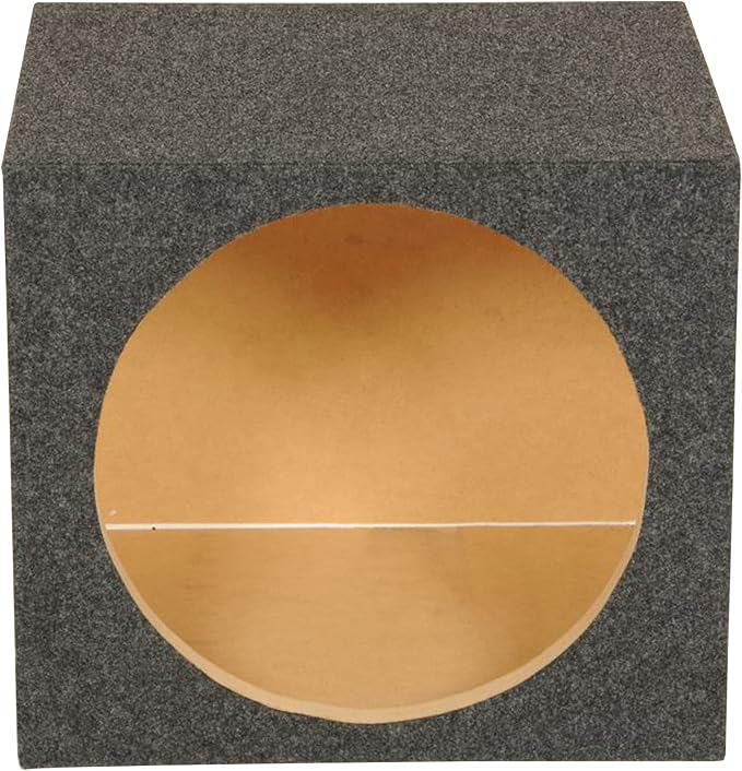 Q Power 12 Inch Single Sealed Heavy-Duty Subwoofer Enclosure Box for Car