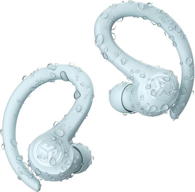 JLab, Go Sport+, True Wireless Workout Earbuds, Bluetooth Sport Earbuds, Clear Calling, Light Blue