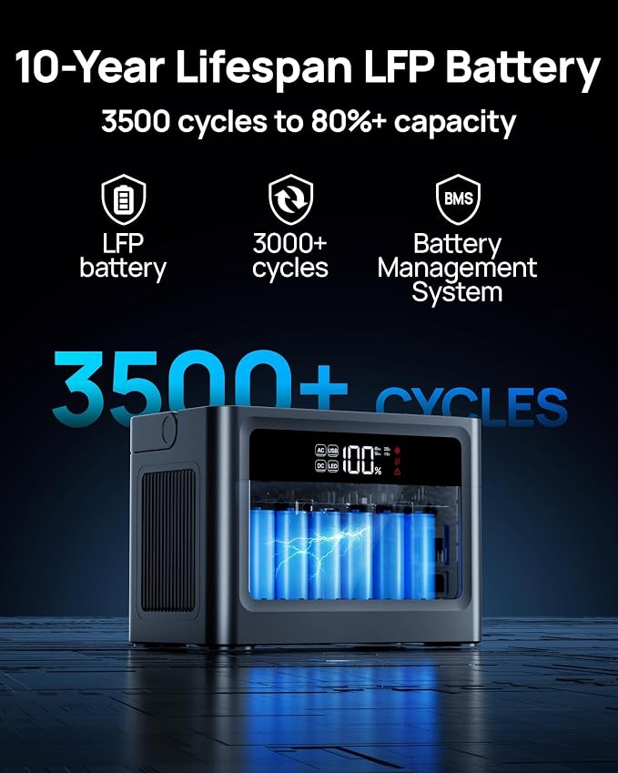 DaranEner 1000W Solar Generator (2000W Peak), 576Wh LiFePO4 Battery Portable Power Station, 1.8H Fast Charge, Home Emergency Backup, Portable Generator for RV Camping, Travel (Solar Panel Optional)