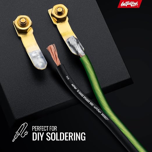 Install Link 16 AWG Gauge Speaker Wire Cable (250 Feet) Stereo, Car or Home Theater, CCA