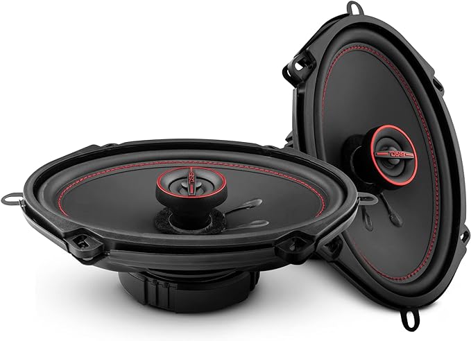 DS18 GEN-X5.7 Coaxial Speaker - 5x7, 3-Way, 165W Max, 50W RMS, Black Paper Cone, Two Mylar Dome Tweeters, 4 Ohms - Clarity Unparalled by Other Speakers in Their Class (2 Speakers)