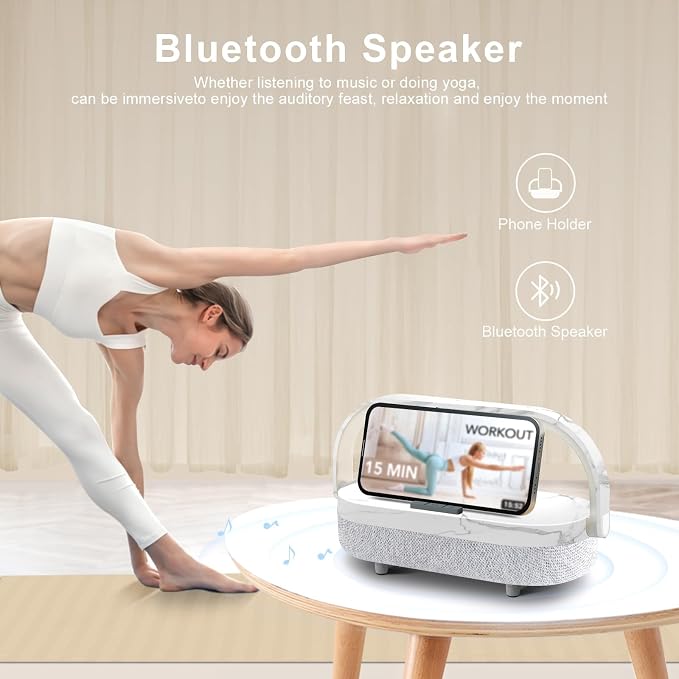 Nightstand Lamp with Wireless Charger,4 in 1 Touch Bedside Lamp Bluetooth Speaker,Portable Dimmable LED Night Light,Corporate Gifts Premium for Employees Clients,Birthday Gifts Women Wife Friend
