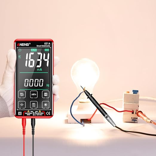 ANENG Digital Multimeter Tester Smart Touch TRMS Auto-Ranging 9999Counts Rechargeable anti-burning Ohm Amp VoltMeter With NCV,DC/AC Current,Voltage,Resistance Diodes,Continuity,Capacitance,Temperature