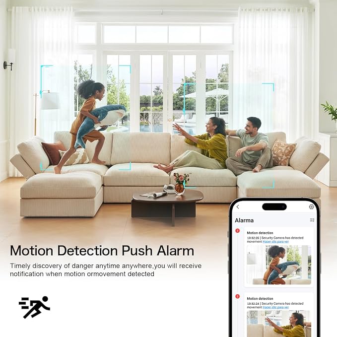 Security Camera Wireless Charging — 1080P HD Surveillance, 250° Wide-Angle Lens, Motion Detection Support; Ideal for Home Security and Baby/Pet Monitoring (Supports Dual-Band 2.4/5GHz)