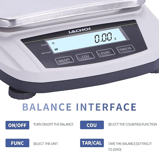 Lab Scale 0.01g*5000g Precision Scale 0.01g Accuracy Digital Laboratory Analytical Balance LCD Display Jewelry Gram Pharmacy Scale(No Test Weight)