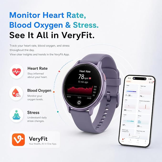 Smart Watch for Women (Answer/Make Call), 1.65" HD Fitness Tracker with Heart Rate/SpO2/Sleep Monitor, Pedometer, 110+ Sports Modes, 3ATM Waterproof, 7-Day Battery, for iOS Android