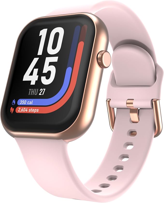 iTouch AIR 5 Smartwatch, 1.85" AMOLED Display, Bluetooth Calling, 100+ Sports Modes, Heart Rate, SpO2, Sleep & Stress Tracking, Water Resistant, 7-Day Battery Life, for Android & iPhone