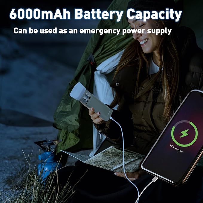 Mosquito Repeller for Outdoors, Mosquito Repellent Flashlight with 6000 mAh Ultra Capacity, Mosquito Repellent Flashlight, Rechargeable Cordless Outdoor Camping Mosquito Repeller, Green