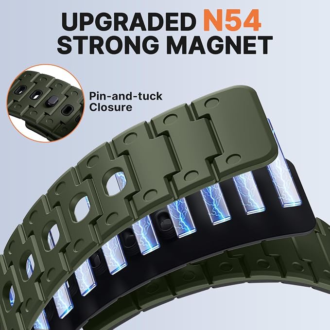 Bandletic 22mm Quick Fit Watch Bands Compatible with Garmin Fenix 8 47mm 7 6 Pro 5 Plus Watch Band, Magnetic Straps for Instinct 3 2, for Forerunner 965/955/945/935/Approach S62/S60 /Epix 2/Descent G2