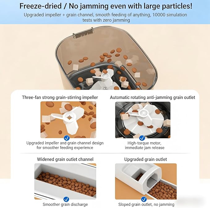 Automatic Pet Feeder with 4.1" Screen and 2K Camera, 2.4G and 5G WiFi Connection Cat Feeder, Automatic Feeder for Cat and Dog with Night Vision