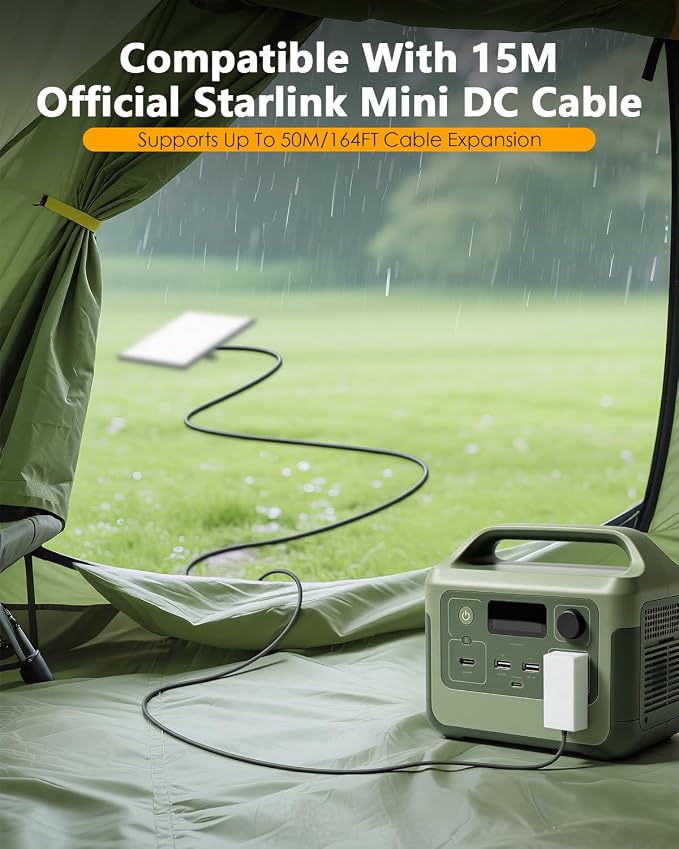 Starlink Mini 12V Power Supply Adapter 30V 2A 60W Wall Charger 2M Cable | 2M Waterproof DC Power Cable, 30V Stable Output, Zero Voltage Drop, No need to restart, 110V-240V Universal Fast Charging